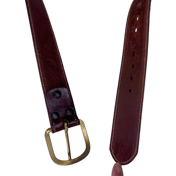 Brown Embossed Leather Aztec Western Belt‎ - Picture 4 of 9